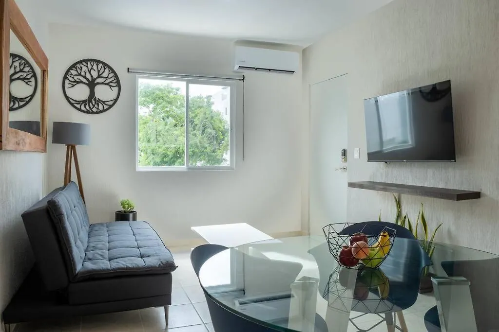 Appartement Depto 2 Rec. Con Vista A La Piscina En C. Privada à Playa del Carmen