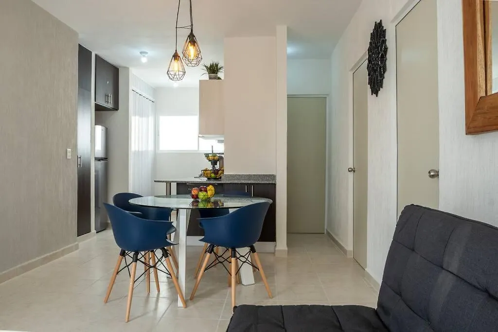 Ferienwohnung Depto 2 Rec. Con Vista A La Piscina En C. Privada Playa del Carmen