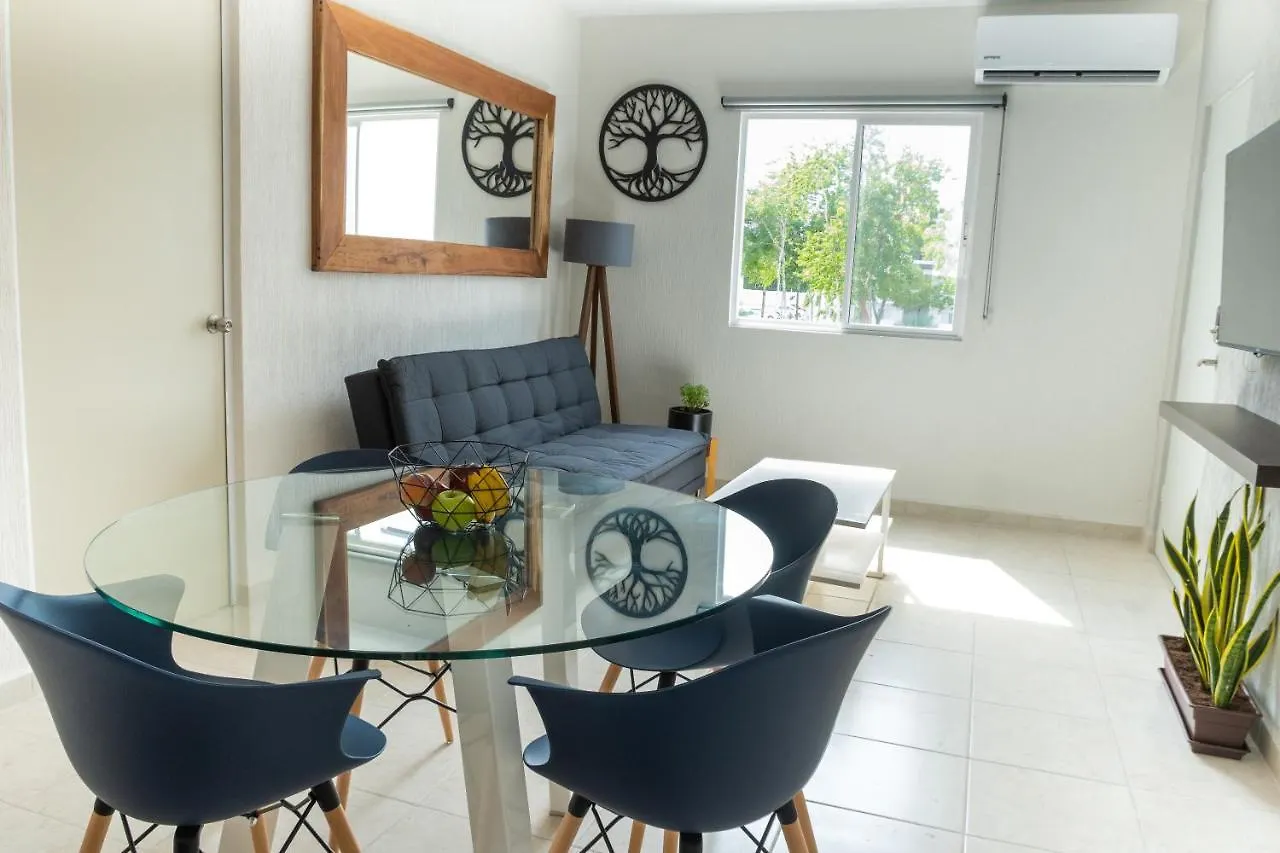 Ferienwohnung Depto 2 Rec. Con Vista A La Piscina En C. Privada Playa del Carmen Apartment